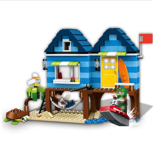 Minecraft toys lego My World Series Beach House Mind World Building Blocks Ocean - Lusy Store