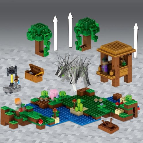 Minecraft toys lego new My World Building Blocks Sets The witch's Cabin Compatible - Lusy Store