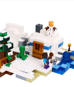 Minecraft toys lego the snow hide out Educational toys hobbies for children - Lusy Store