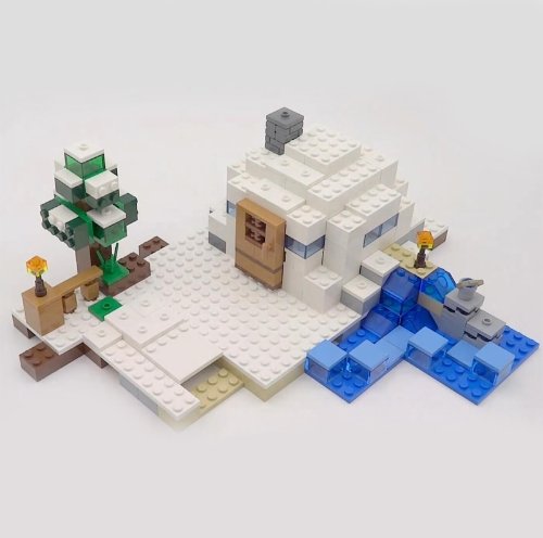 Minecraft toys lego the snow hide out Educational toys hobbies for children - Lusy Store