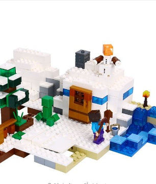 Minecraft toys lego the snow hide out Educational toys hobbies for children - Lusy Store