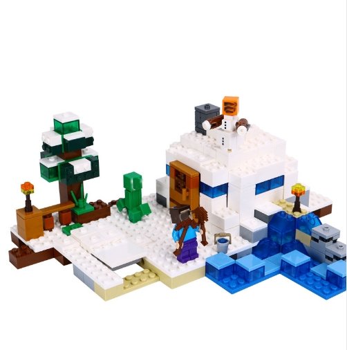 Minecraft toys lego the snow hide out Educational toys hobbies for children - Lusy Store