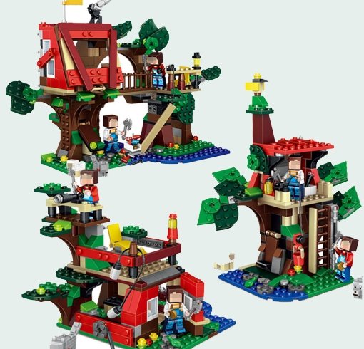 Minecraft toys legoThree Deformation Tree House Adventure Brick Compatible Legoe - Lusy Store
