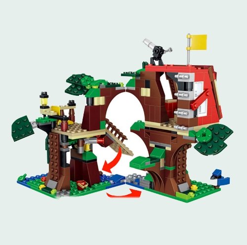 Minecraft toys legoThree Deformation Tree House Adventure Brick Compatible Legoe - Lusy Store