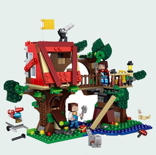 Minecraft toys legoThree Deformation Tree House Adventure Brick Compatible Legoe - Lusy Store