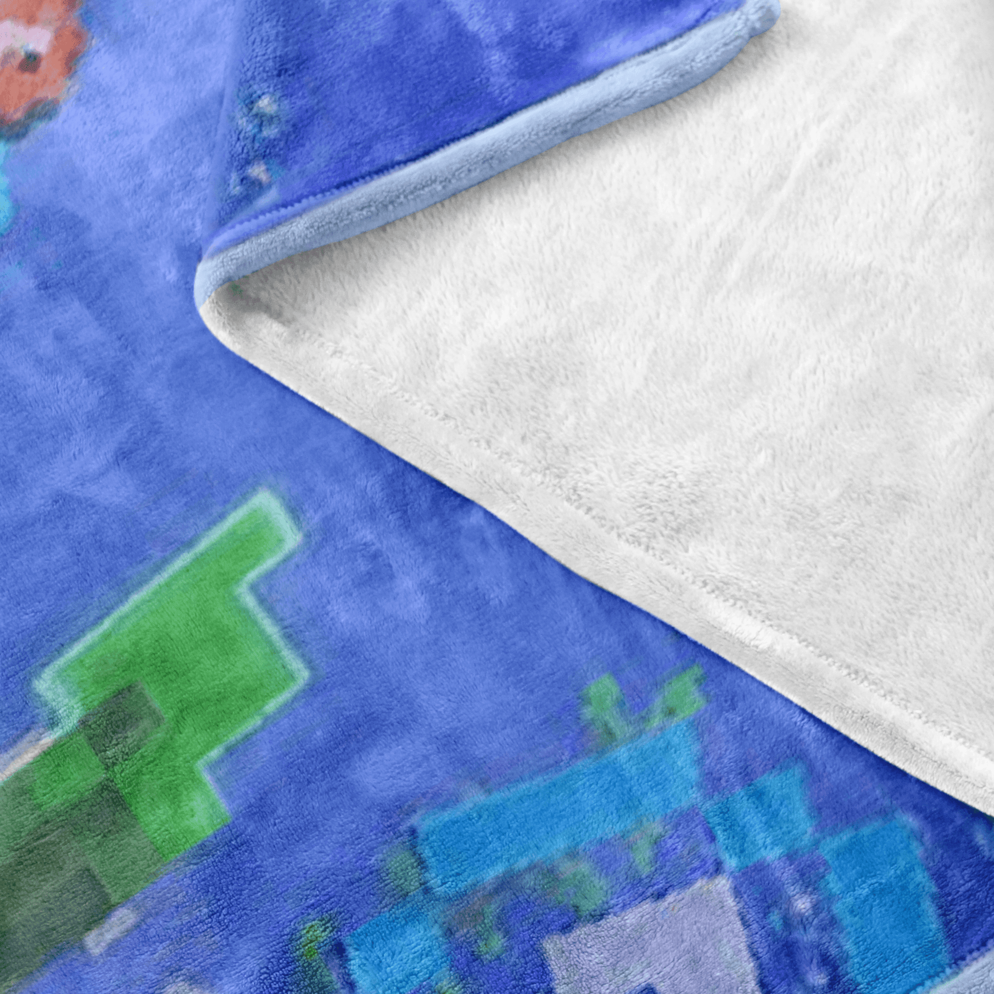 Minecraft Under The Ocean Fleece Blanket Lightweight Supremely Soft - Lusy Store