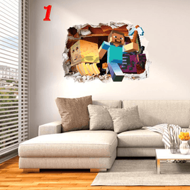 Minecraft Wall Stickers For Kids Room Decal Home 3D - Lusy Store