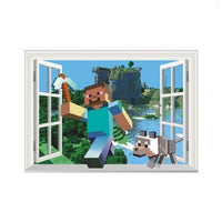 Minecraft Wall Stickers For Kids Room Decal Home 3D - Lusy Store