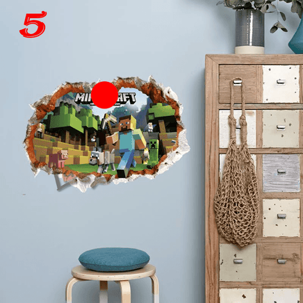 Minecraft Wall Stickers For Kids Room Decal Home 3D 5
