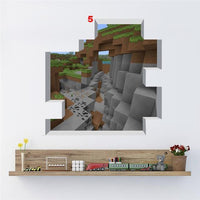 Minecraft Wall Stickers For Kids Room Home Decoration 3d Window Pvc Steve Mural Art Diy - Lusy Store