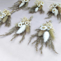 Mini bouquet pampas decorative dried flowers babysbreath flowers home decoration - Lusy Store LLC