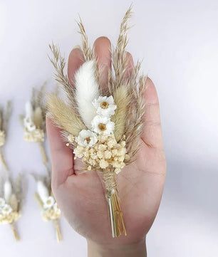 Mini bouquet pampas decorative dried flowers babysbreath flowers home decoration - Lusy Store LLC
