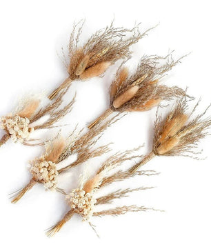 Mini bouquet pampas decorative dried flowers babysbreath flowers home decoration - Lusy Store LLC