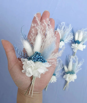 Mini bouquet pampas decorative dried flowers babysbreath flowers home decoration - Lusy Store LLC