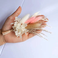 Mini bouquet pampas decorative dried flowers babysbreath flowers home decoration - Lusy Store LLC