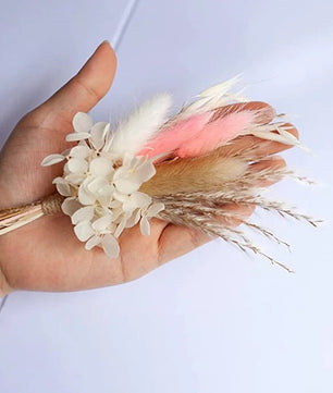 Mini bouquet pampas decorative dried flowers babysbreath flowers home decoration - Lusy Store LLC