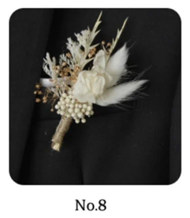 Mini bouquet pampas decorative dried flowers babysbreath flowers home decoration - Lusy Store LLC