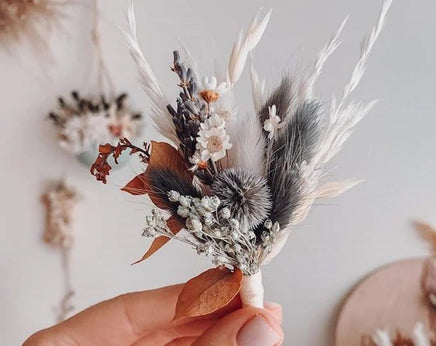 Mini bouquet pampas decorative dried flowers babysbreath flowers home decoration - Lusy Store LLC