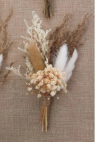 Mini bouquet pampas decorative dried flowers babysbreath flowers home decoration - Lusy Store LLC
