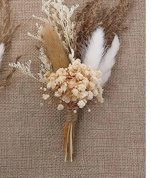 Mini bouquet pampas decorative dried flowers babysbreath flowers home decoration - Lusy Store LLC