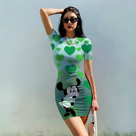 Minnie Mouse Dress Beach Party High Street Dresses D512 Green