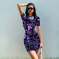 Minnie Mouse Dress Sleeveless Mini Dress Hip Tight Party Sexy Club D511 - Lusy Store