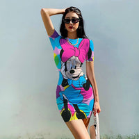 Minnie Mouse Dress Tight Fitting Dress Beach Party High Street D509 - Lusy Store