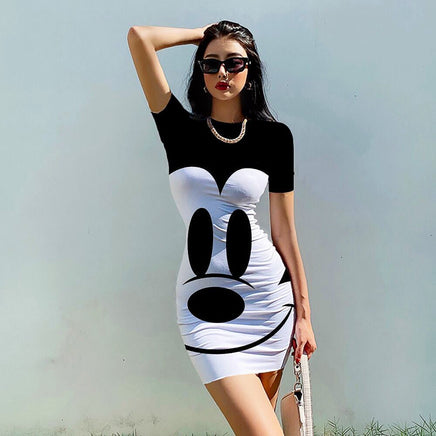 Minnie Mouse Dress Tight Fitting Dress Beach Party High Street D509 - Lusy Store