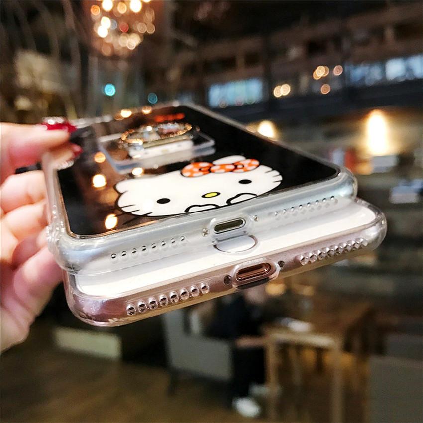 Mirror Cartoon Cute Hello kitty Minnie Case For Samsung Galaxy S8 S8Plus Coque Soft TPU Phone Case For Samsung S9 S9Plus Note8 - Lusy Store
