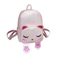 Mochilas mujer 2019 Cute Cat Backpack School Women Pu Leather Backpacks Pink United States