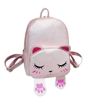 Mochilas mujer 2019 Cute Cat Backpack School Women Pu Leather Backpacks - Lusy Store