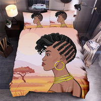 Modern Bedding Sets Africa Women Ethnic African Queen King Quilt Cover Bed Linen - Lusy Store