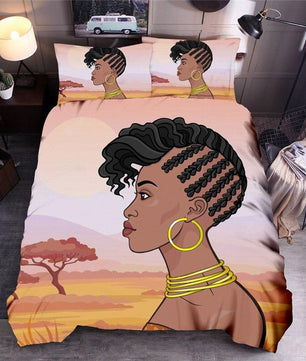 Modern Bedding Sets Africa Women Ethnic African Queen King Quilt Cover Bed Linen - Lusy Store