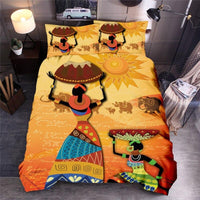 Modern Bedding Sets Africa Women Ethnic African Queen King Quilt Cover Bed Linen - Lusy Store