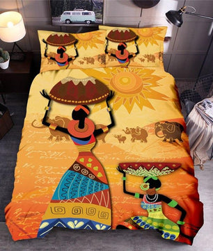 Modern Bedding Sets Africa Women Ethnic African Queen King Quilt Cover Bed Linen - Lusy Store