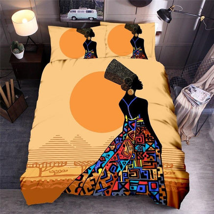 Modern Bedding Sets Africa Women Ethnic African Queen King Quilt Cover Bed Linen - Lusy Store