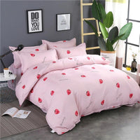 Modern Bedding Sets Butterfly Cartoon Kid Bed Cover Set Pink