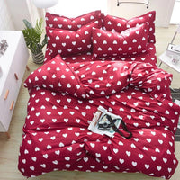 Modern Bedding Sets Butterfly Cartoon Kid Bed Cover Set Red