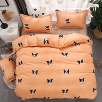 Modern Bedding Sets Butterfly Cartoon Kid Bed Cover Set Orange