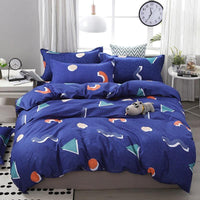 Modern Bedding Sets Butterfly Cartoon Kid Bed Cover Set Blue