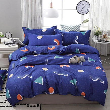 Modern Bedding Sets Butterfly Cartoon Kid Bed Cover Set Blue