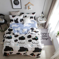 Modern Bedding Sets Butterfly Cartoon Kid Bed Cover Set White Black