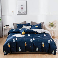 Modern Bedding Sets Butterfly Cartoon Kid Bed Cover Set Navy
