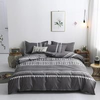 Modern Bedding Sets Cartoon Alpaca Gray Duvet Cover Bedspread Bed Linen Dark grey