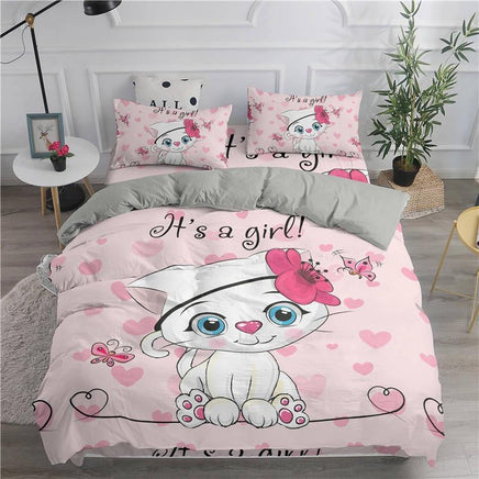 Bed Linen Set Queen Size Cartoon Printed Bedding Sets ropa de cama y edredones  Queen Girls And Boys Room Bed Cover Bedding - AliExpress