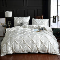 Modern Bedding Sets Fashion Solid Color Bed Linen White/Gray Duvet Cover Set White