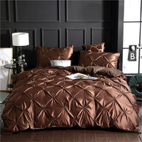 Modern Bedding Sets Fashion Solid Color Bed Linen White/Gray Duvet Cover Set Brown