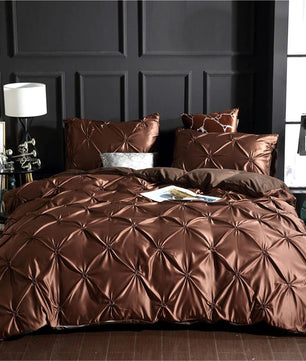 Modern Bedding Sets Fashion Solid Color Bed Linen White/Gray Duvet Cover Set - Lusy Store