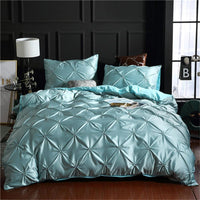 Modern Bedding Sets Fashion Solid Color Bed Linen White/Gray Duvet Cover Set Blue