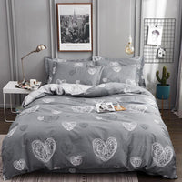 Modern Bedding Sets Luxury Pure Cotton European Plaid Printed European Bedding Sets Grey